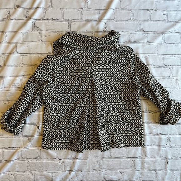 VTG Y2K Suit Jacket Small Black & White Coat IXE - Picture 10 of 12